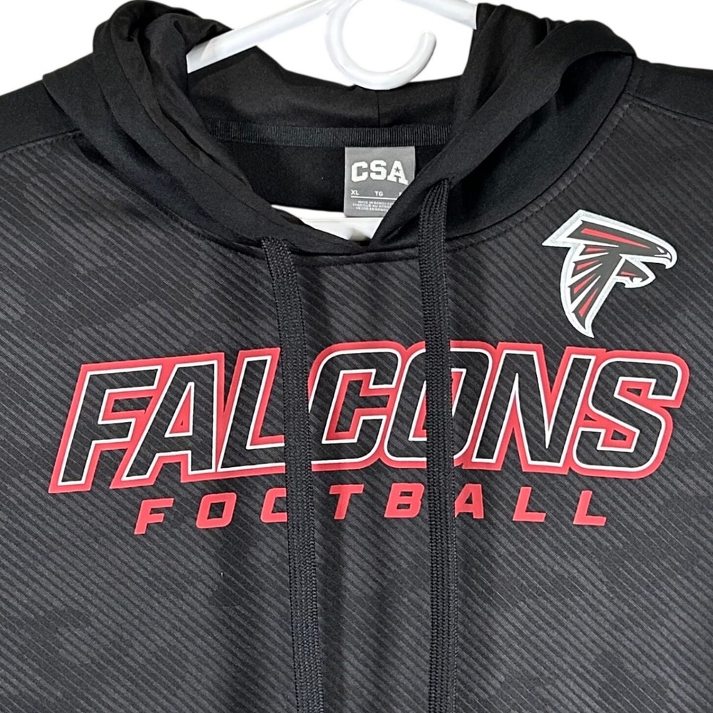 NFL Team Apparel Atlanta Falcons Hoodie Black Performance Pullover XL NEW